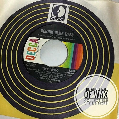 The Who - Behind Blue Eyes / My Wife 45 MINT UNPLAYED 1971