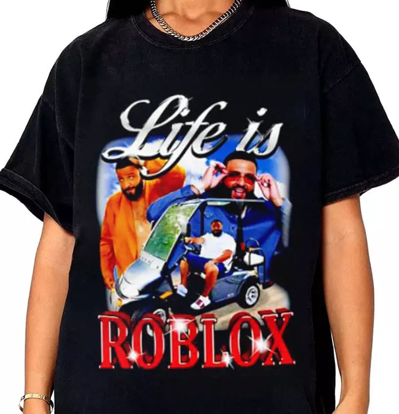 A vida é Roblox-Unisex DJ Khaled T-shirt, camisa engraçada