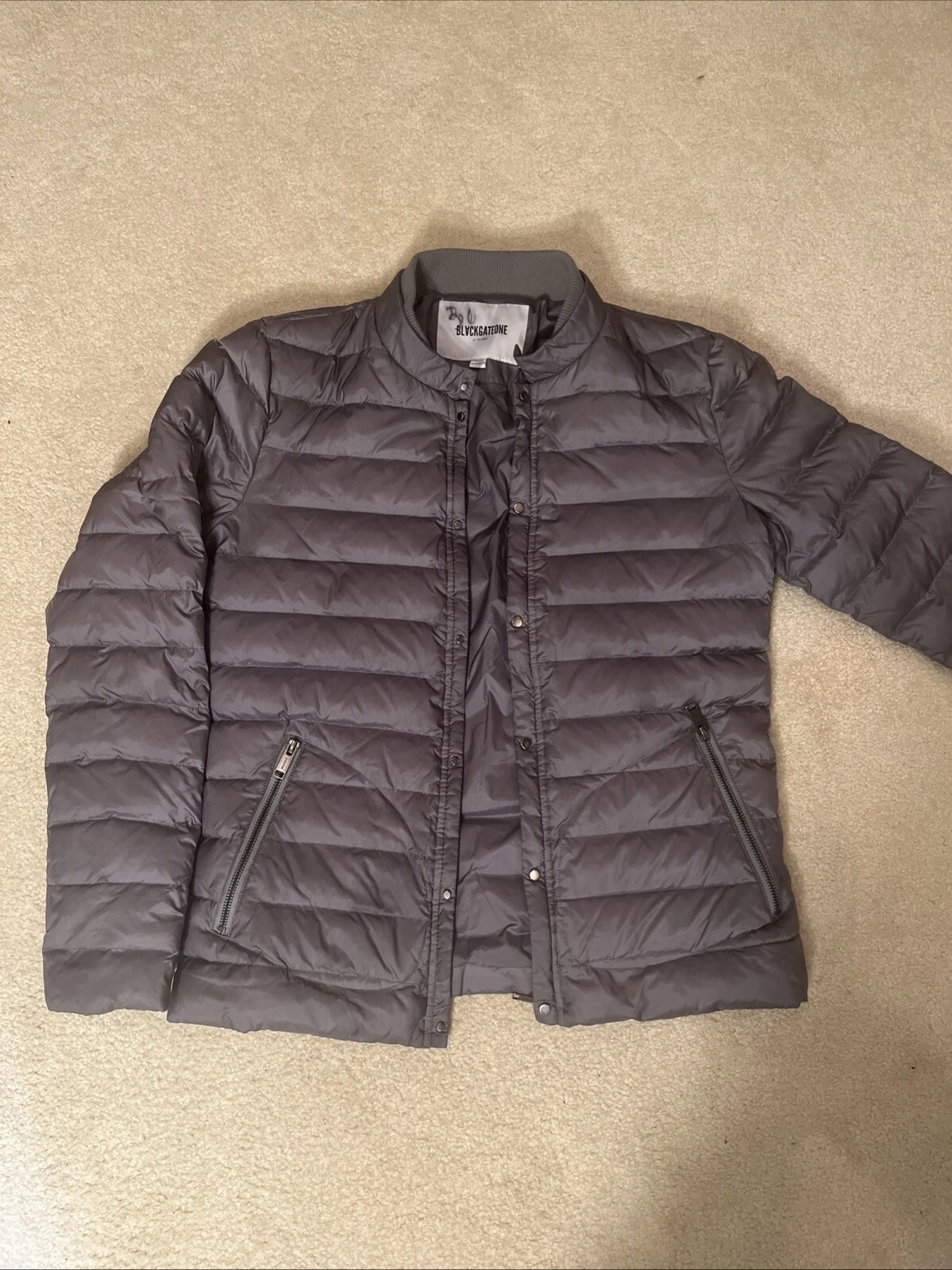 BLACKGATEONE ‘90’ Streetwear Small (XS Men’s) Puffer Jacket w/Zip-up & Snaps