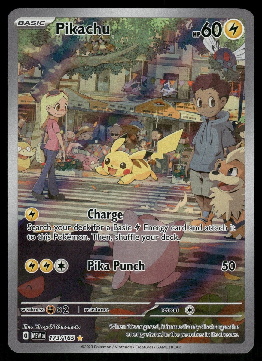 Pikachu Illustration Rare NM 173/165 Scarlet & Violet 151 Pokemon