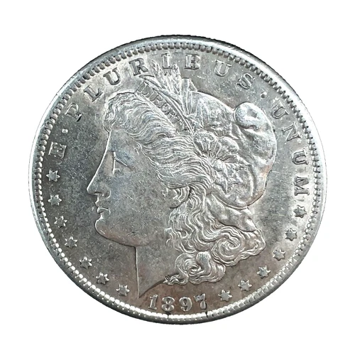 1897-S Morgan Dollar AU About Uncirculated 90% Silver $1 US Coin Collectible#393