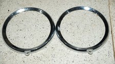 X2 Genuine Cibié chrome headlight surround Renault  8 R8S R8 Gordini