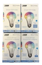 Feit Electric 60W RGBW A19 WiFi Smart LED Bulb - White (‎OM60/RGBW/CA/AG) 4-Pack