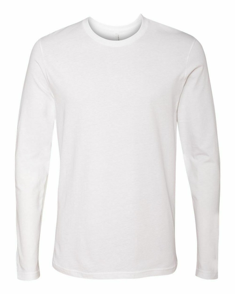 Next Level - Men's Premium Long Sleeve Crew T-Shirt Basic Plain ...