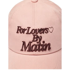 MATIN KIM FOR LOVERS LOGO POINT BALL CAP IN  PINK – Matin Kim KOREA