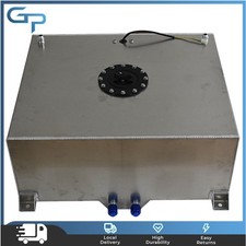 20 Gallon 80l Polished Aluminum Fuel Cell Tank Level Sender Silver Universal