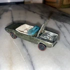 1968 Custom Firebird Original Redline HotWheels Car Olive with White interior