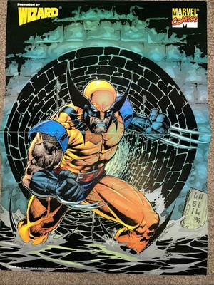 Wolverine Poster # 20 14x10 Marvel Comic Double Sided By Wizard Magazine 1999