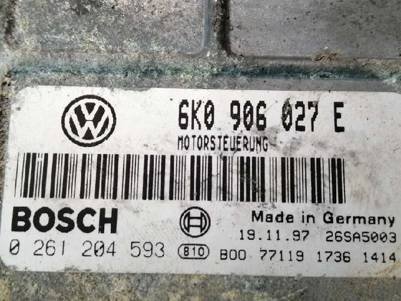 6K0906027E centralina motore SEAT INCA 6K9 1.4 CLX FAMILIAR 1996 698556 - Immagine 3 di 4