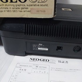 NEO GEO CD Front Loading Japanese Console SNK #007505 with box CIB Import Japan