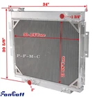 Aluminum Radiator For 1983-1996 1994 Ford F150 F250 F350 F59 Diesel 6.9L/7.3L V8