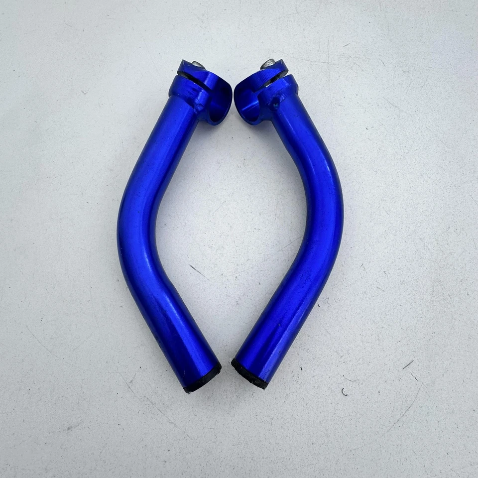 Extensiones de manillar vintage sistema 2 extremos de barra azules MTB bicicleta retro ciclismo A52 Foto 2 de 4
