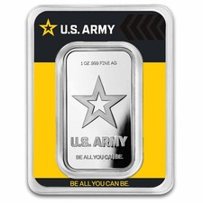 1 oz Silver Bar - U.S. Army Logo (New) (In TEP) 93.50 per troy oz