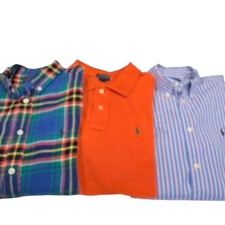Polo Ralph Lauren Youth Boys 3 PCS Shirts 2-Button Down 1-Polo Sz 14-16 L