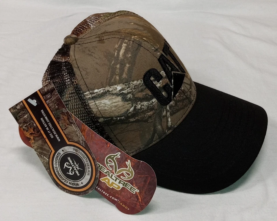 Caterpillar Embroidered Camouflage Pattern Unisex Trucker Style Adjustable Hat - Image 3 of 4