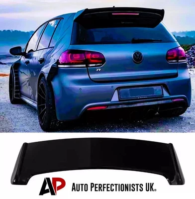AUTO PERFECTIONISTS UK Alerón de techo trasero negro brillante estilo OSIR para VW Golf MK6 GTD GTI R20 R