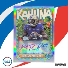 2023 Bowman University Chrome Michael Penix Jr. The Big Kahuna Auto 3/150 Rookie