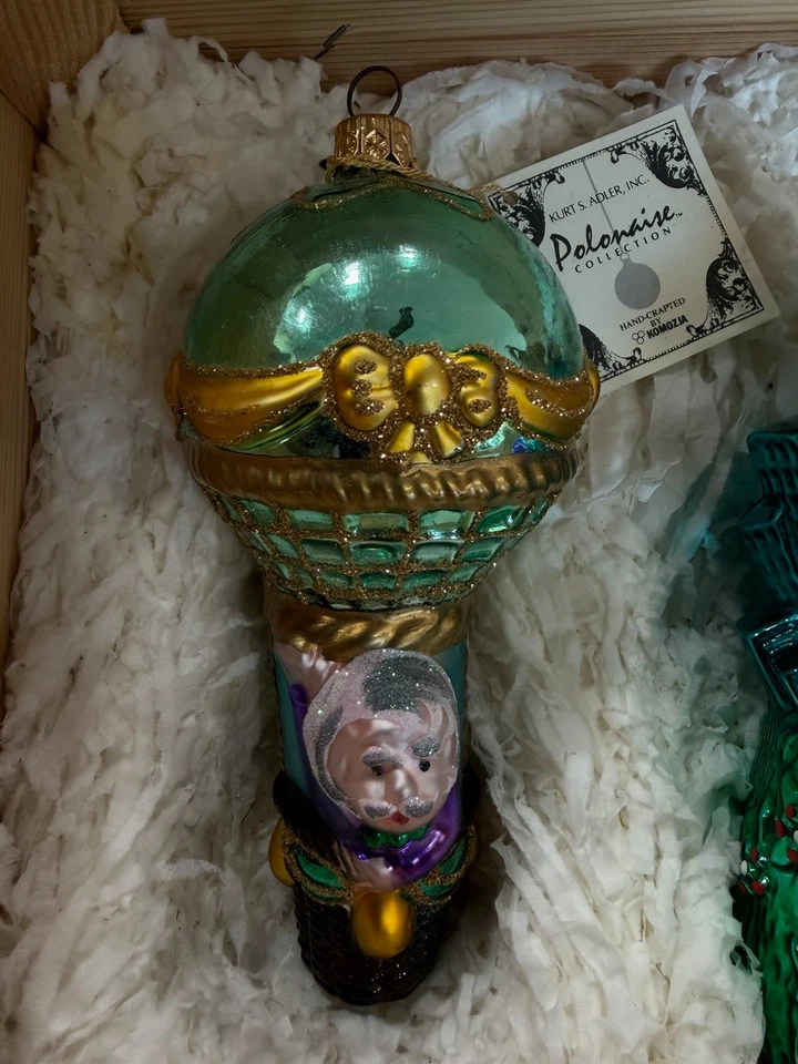 MGM Grand Excl Polonaise Hand Blown Glass Wizard of Oz (3) Ornament Set - Image 3 of 4
