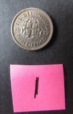 (1) Great Britain 1937 Coin: George VI Silver (0.500) Threepence Worn Condition