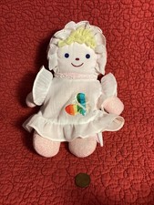 8 Vintage Bantam First Soft Baby Doll Stuffed Cloth Rattle Pink