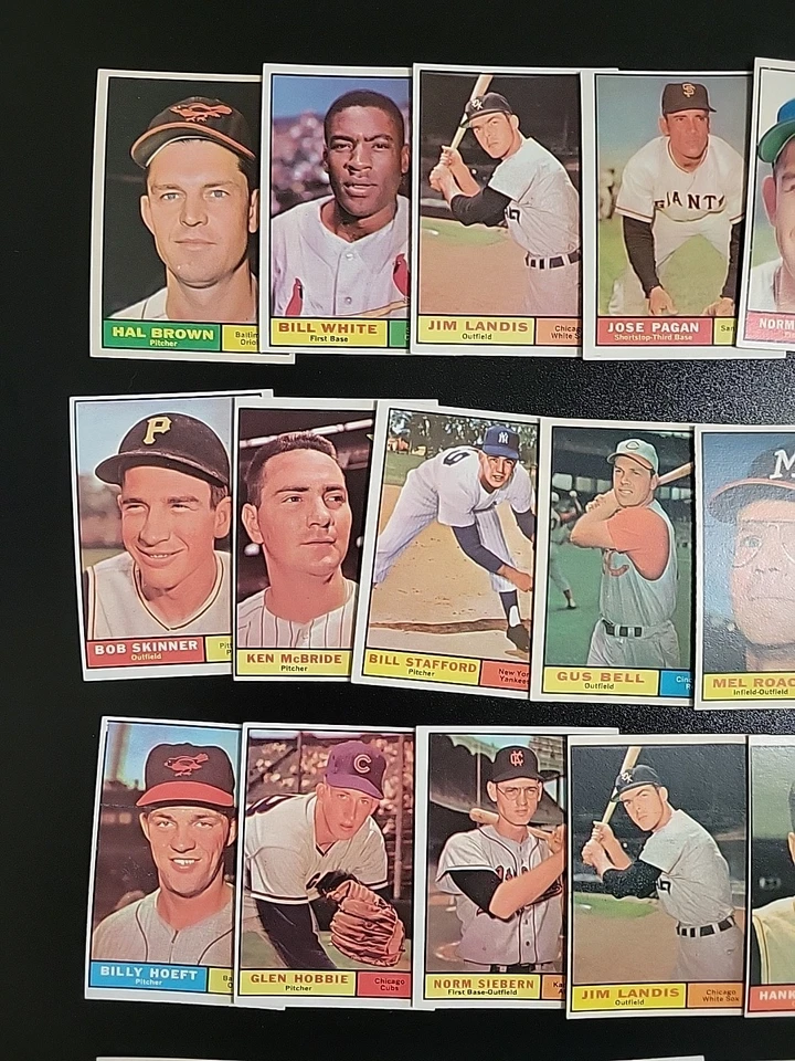 1961 Topps Baseball Cards- 36 Different EX or Better - W/ Willie Jones - Image 3 of 4