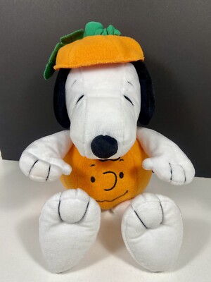 Hallmark Peanuts Snoopy Halloween Pumpkin Dog Plush Stuffed Animal Toy 16''