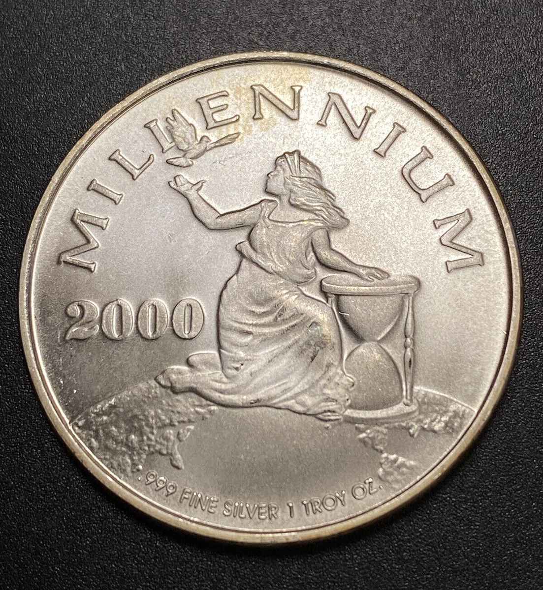 Millennium 2000 Silver Liberty 1 Oz .999 Silver Republic of