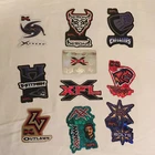 Vtg  2001 Full Set of 10 XFL Football Team Stickers Reflective Prism Free Ship