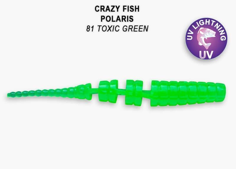 8 Leurres Souples Crazy Fish Polaris 3 - 68mm, Flottabilité Neutre 8 Leurres Souples Crazy Fish Polaris 3 - 68mm, Flottabilité Neutre