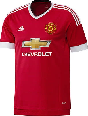 MANCHESTER UNITED 2015/16 HOME M, L RED S/S ADIDAS FOOTBALL SOCCER SHIRT JERSEY