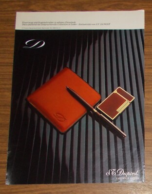Seltene Werbung S.T. DUPONT Kugelschreiber Feuerzeug Geldbörse 1979