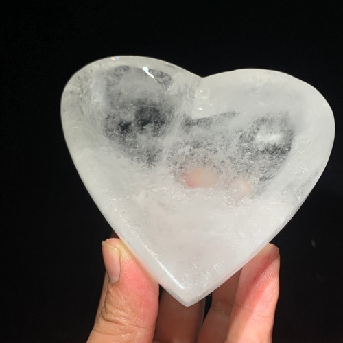 520g Natural white crystal Quartz hand Carved ashtray crystal Reiki healing - Picture 6 of 12