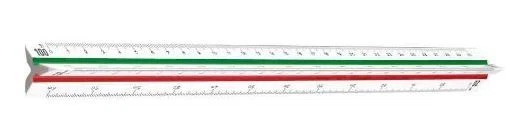 JPC DreikantMaßstab 30cm Architekt ll Kunststoff weiß Reduktionsmaßstab Lineal