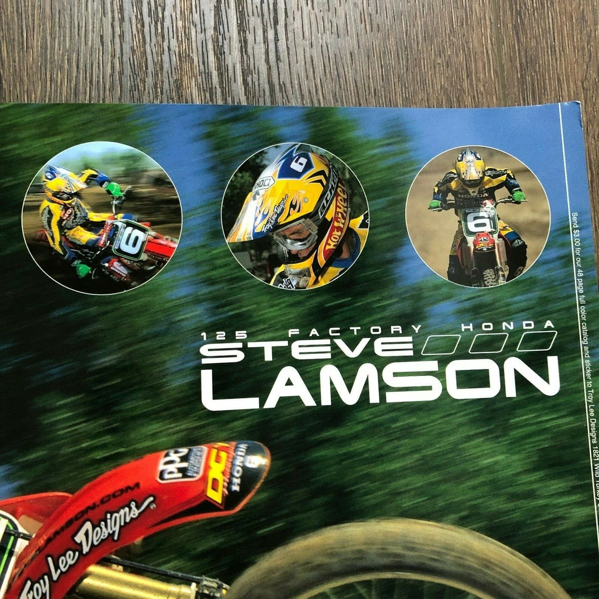 Vintage Steve Lamson Troy Lee Designs Motocross Poster Honda CR