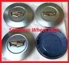 4X 2015-2020 CADILLAC ESCALADE WHEEL CENTER CAP SILVER FINISH COLORED LOGO