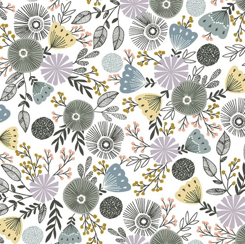 Cotton + Steel "Ticking Away" Grey Ticking Fabric by Cotton + Steel, RJR Fabric - Picture 3 of 4