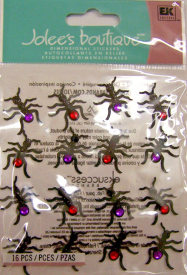Jolee's Boutique Repeats Dimensional Stickers, Black Ants w/ gems 3D Bugs Picnic