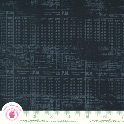 Moda CELESTIAL 1763 45 Black Onyx Text ZEN CHIC Quilt Fabric