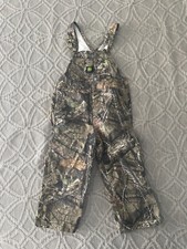 John Deere Green Mossy Oak Camouflage Overalls Boys 4T 100 Cotton