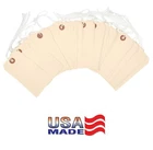 100 Manila Tags 4 3/4" x 2 3/8" Size 5 Inventory Shipping Hang Tag with String