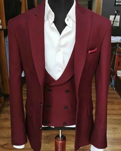 Men Maroon Suits Designer Elegant 
