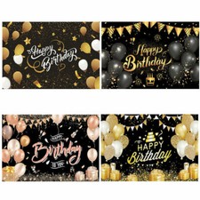 Happy Birthday Backdrop Banner Background Cloth Photo Props Party Decor Tool