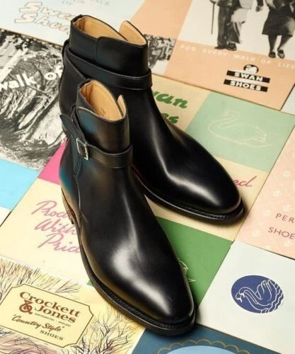 Handmade Men black jodhpurs boot, Men black ankle boot, Men formal boot Men boot