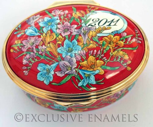 Halcyon Days Enamels Year Box 2011 New In Box Enamel Box - Picture 1 of 6