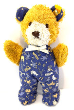VTG Steiff Cloth Body 8" Bear Blue Pajamas Plush 211904