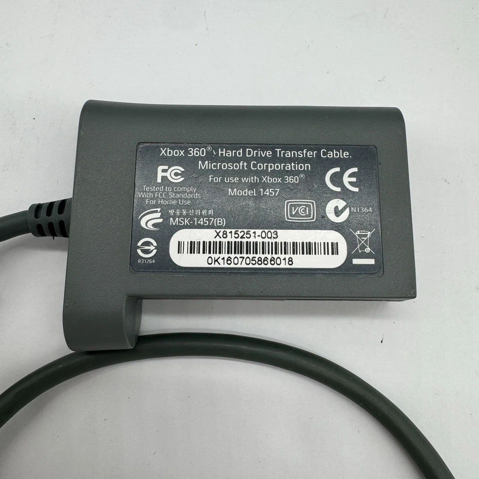 XBOX 360 Official OEM Microsoft Hard Drive Transfer Cable Genuine USB EUC - Image 4 of 4