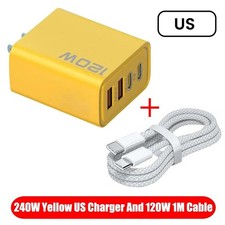 120W 4-Port USB C Fast Wall Charger Block All Cell Phone 16 15 13 11 X iPad lot