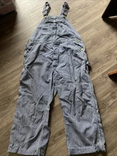 Vintage Ely Big Buck Pinstripe Railroad Bib Coveralls 60s