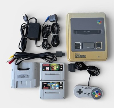 SNES Super Nintendo Konsole One Chip - inkl. Spiele & Controller - Getestet  