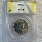 1963 D franklin half dollar ms 64